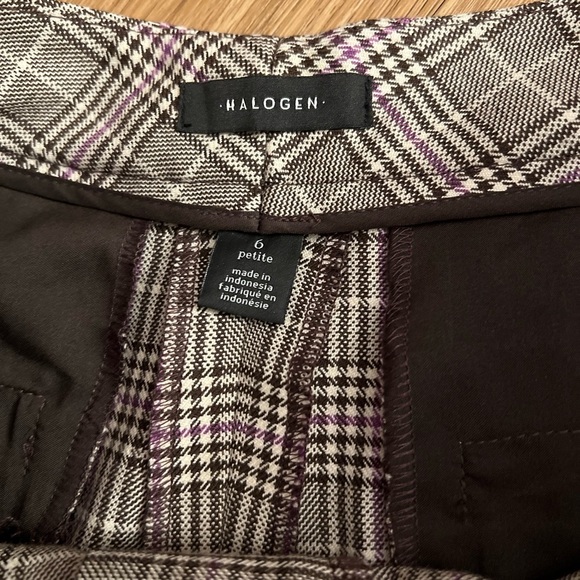 Halogen Gray Dress Pants Classic Plaid Design,size  6p - Picture 5 of 7